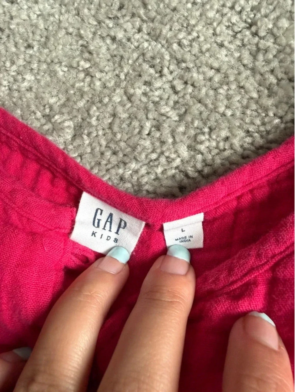 Gap Kids Ruffle Gauze Top Size Large Pink Long Sleeve Boho Blouse GUC
